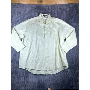 Doc & Amelia Premier Dress Shirt Mens 18.5 34-35 Green Long Sleeve Formal Wear
